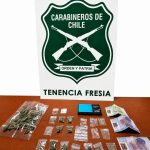 Carabineros de Fresia detiene a dos personas tras procedimiento por microtráfico de marihuana y cocaína