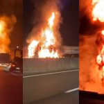 CONTROLADO: Falla mecánica provoca incendio de camión con 35 mil litros de combustible en la Ruta 5 Sur en Puerto Montt
