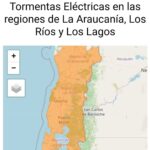 Alerta meteorológica: Emiten aviso por tormentas eléctricas para tres regiones del sur del país